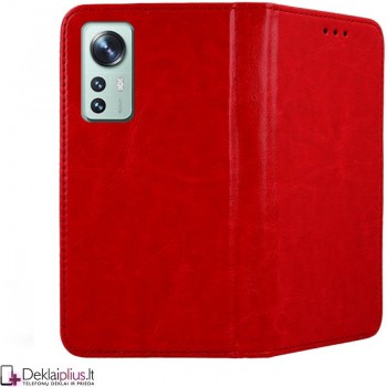 Telone grynos odos dėklas - raudonas (telefonams Xiaomi 12/12X) Telone grynos odos dėklas - raudonas (telefonams Xiaomi 12/12X)